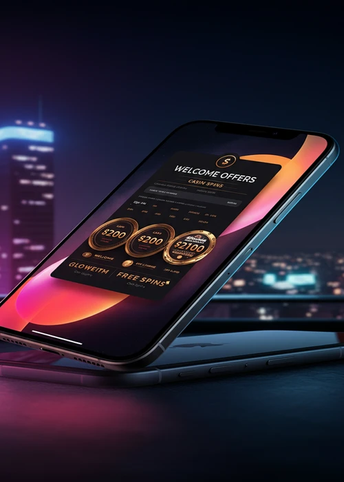 Vegasnow Casino welcome bonus banner displaying bonus funds and free spins